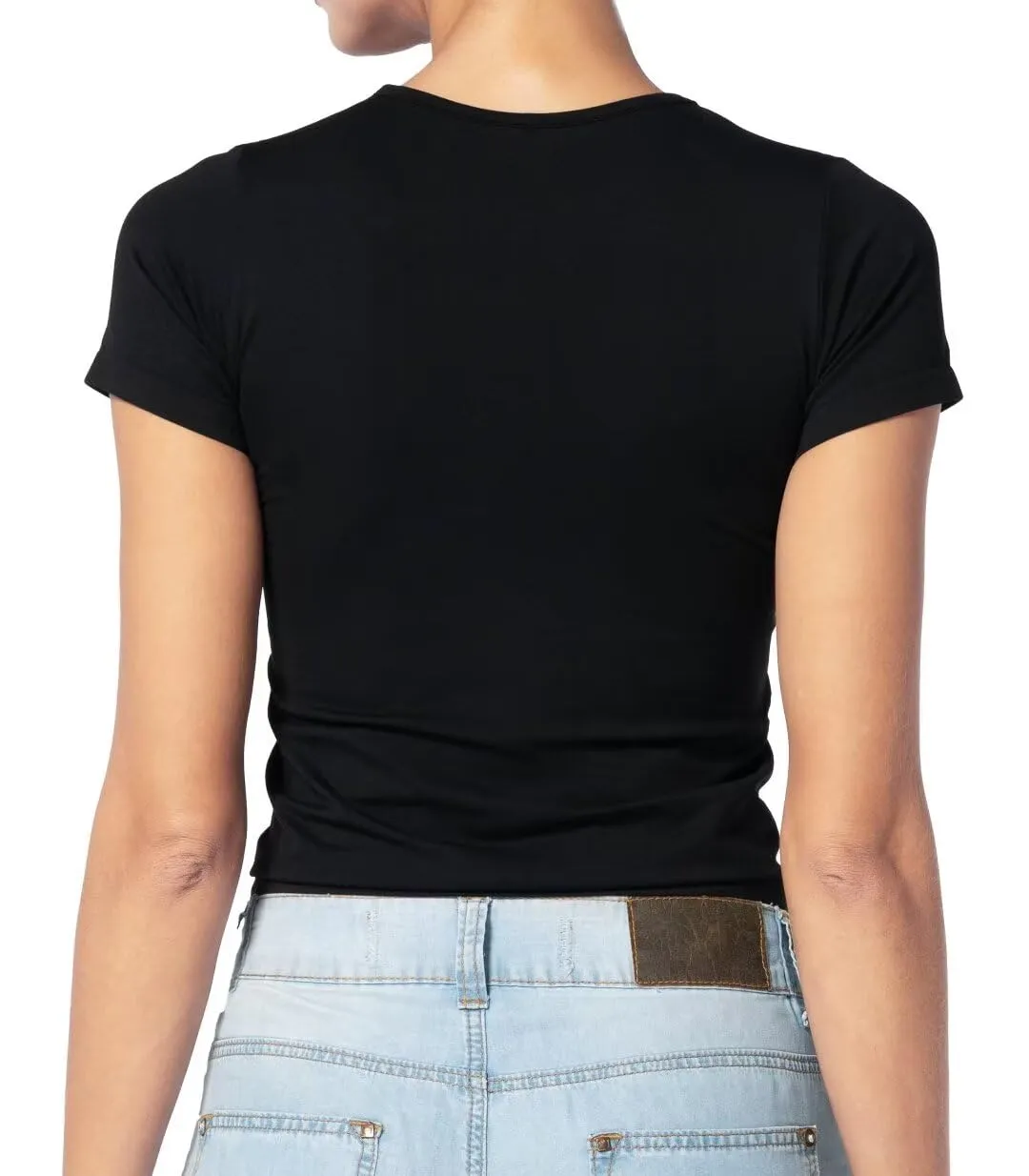 Sunzel Short Sleeve Fitted Basic T Shirts for Women, Ultra Soft Crew Neck Basic Tee Cute Trendy Summer Tops Tight Tees sold by Sunzel product image thumbnail 2