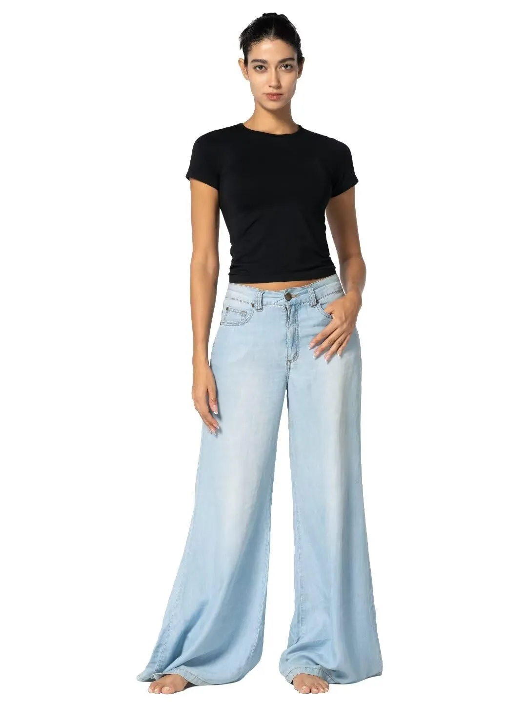 Sunzel Short Sleeve Fitted Basic T Shirts for Women, Ultra Soft Crew Neck Basic Tee Cute Trendy Summer Tops Tight Tees sold by Sunzel product image thumbnail 4