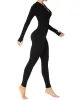 28" Striped Casual Yoga Sports Zip Jumpsuit sold by Sunzel