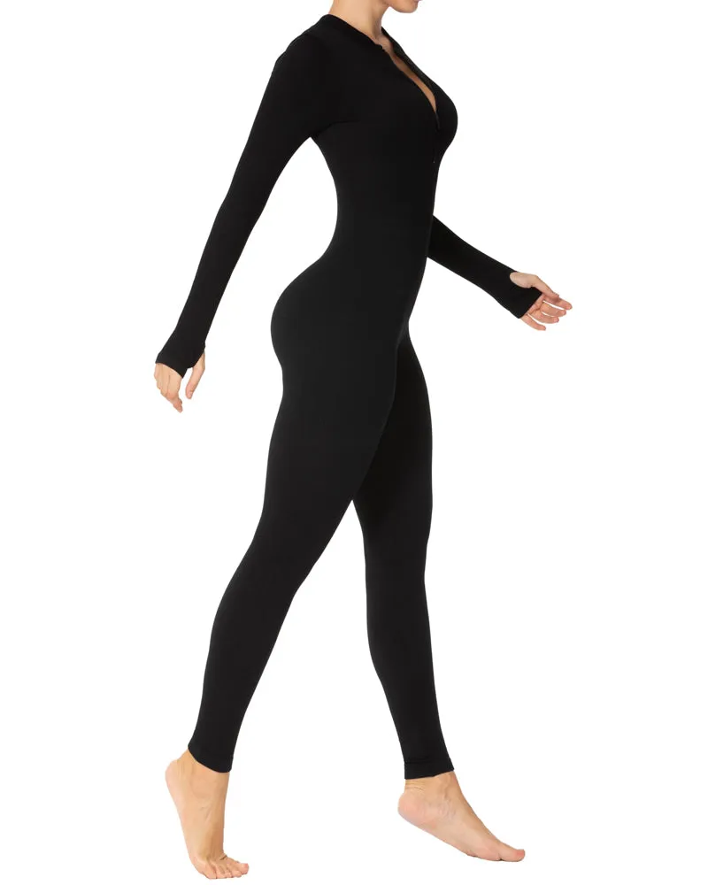 28" Striped Casual Yoga Sports Zip Jumpsuit sold by Sunzel product image thumbnail 3