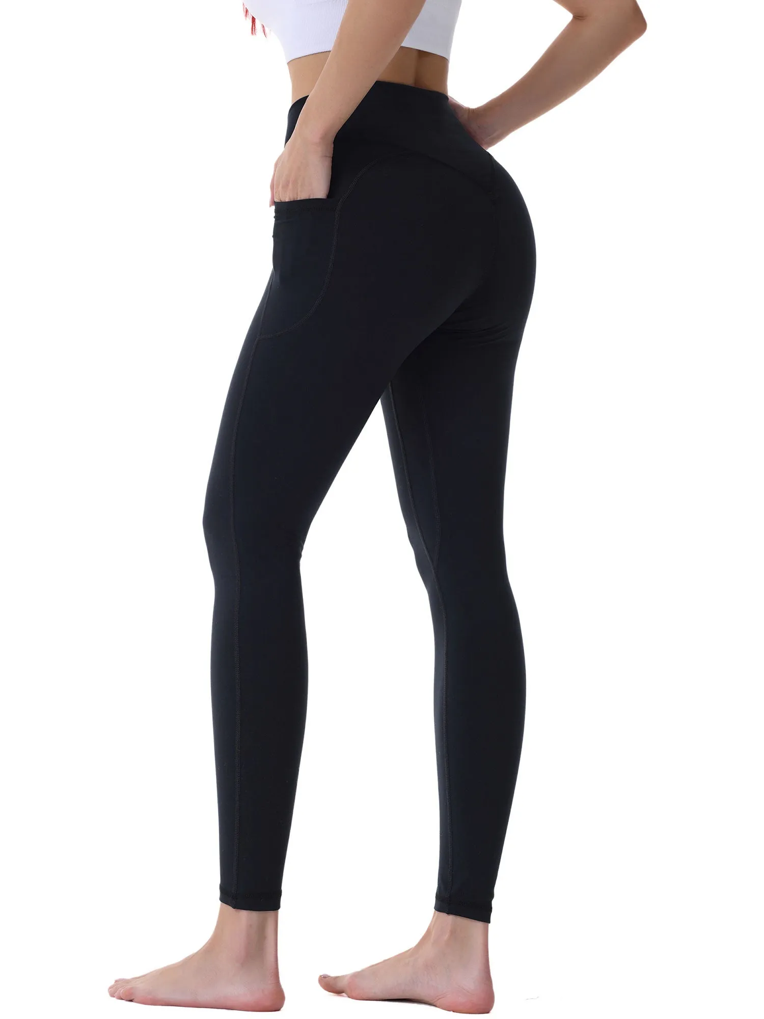 28" Workout Leggings - V Cross Waist with Pockets sold by Sunzel product image thumbnail 2