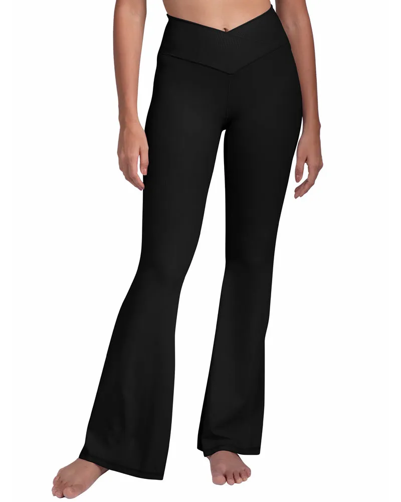 Ribbed Crossover Flared Leggings for Women sold by Sunzel product image thumbnail 3