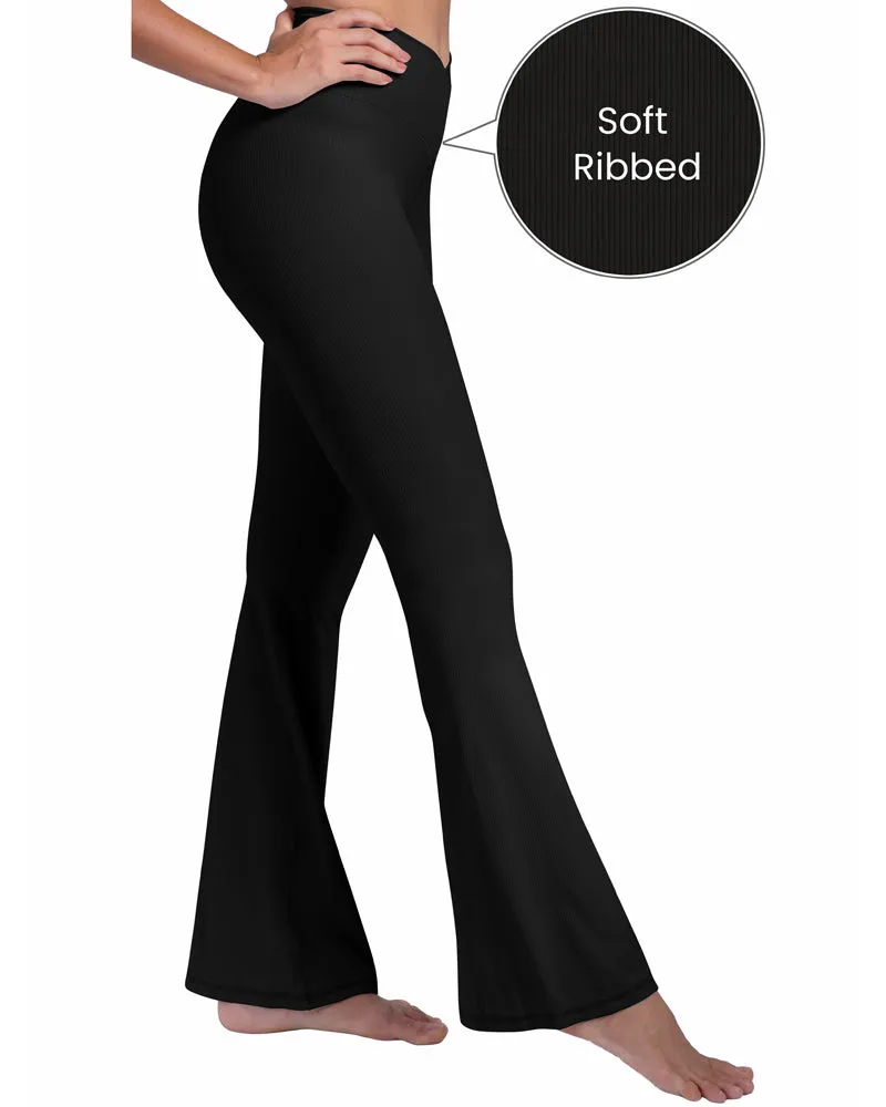 Ribbed Crossover Flared Leggings for Women sold by Sunzel product image thumbnail 2