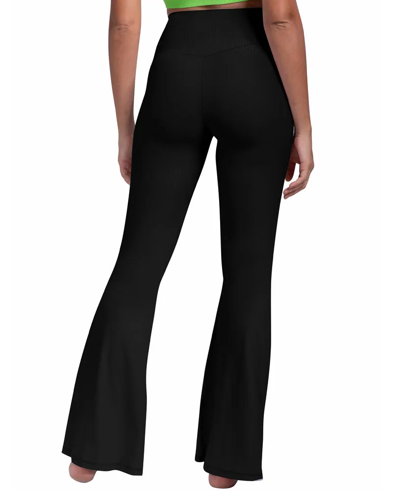 Ribbed Crossover Flared Leggings for Women sold by Sunzel product image thumbnail 4