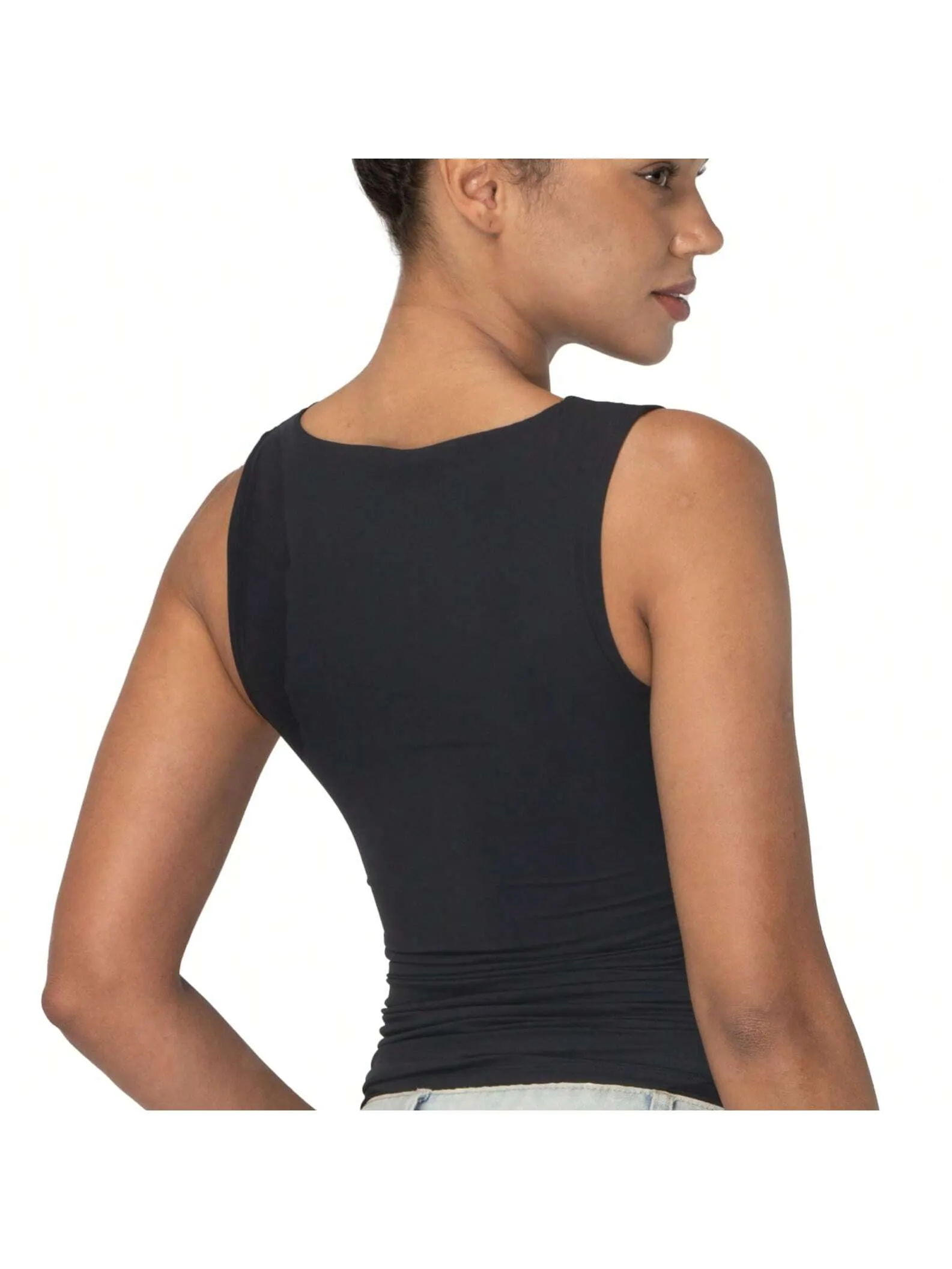 Women's Tank Tops High-Stretch Gym Top Breathable Workout Shirt Yoga Casual Sleeveless Shirt sold by Sunzel product image thumbnail 4