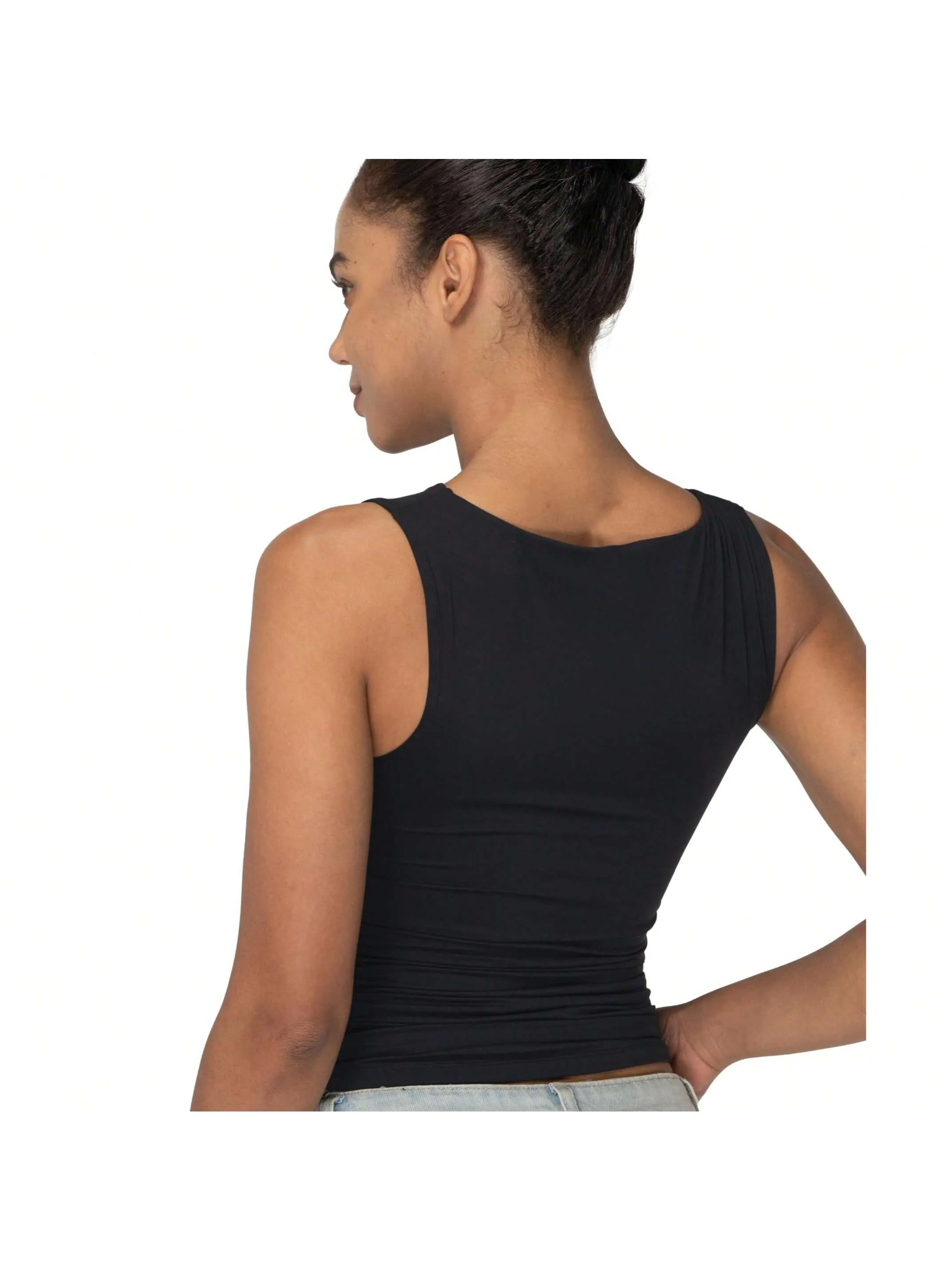 Women's Tank Tops High-Stretch Gym Top Breathable Workout Shirt Yoga Casual Sleeveless Shirt sold by Sunzel product image thumbnail 2