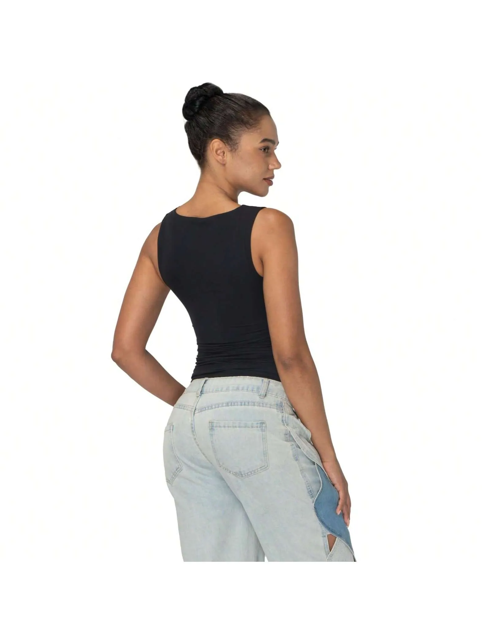 Women's Tank Tops High-Stretch Gym Top Breathable Workout Shirt Yoga Casual Sleeveless Shirt sold by Sunzel product image thumbnail 5