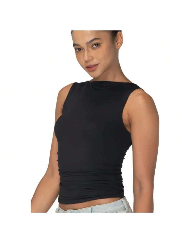 Women's Tank Tops High-Stretch Gym Top Breathable Workout Shirt Yoga Casual Sleeveless Shirt sold by Sunzel