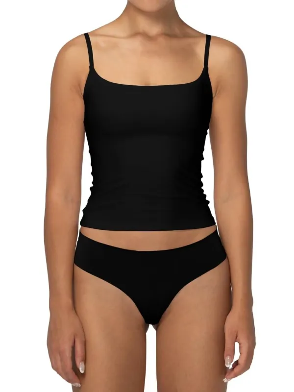 Women's Square Neck Crop Top Tummy Control Body Sculpting High-Stretch Workout Top Breathable Slimming Tank for Gym Daily Wear sold by Sunzel