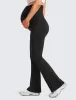 Maternity Yoga Bell Bottom Pants Pregnancy Wide Waistband Stretchy Workout Leggings for Women Pre Postpartum Support sold by Sunzel