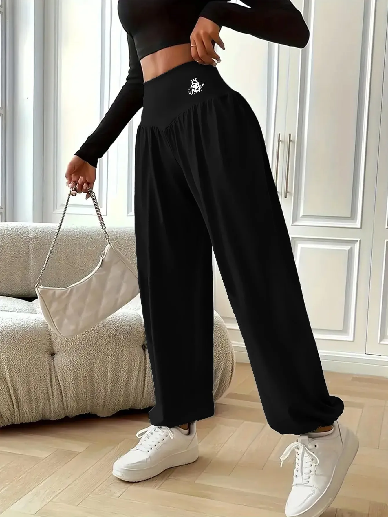 Sunzel High Waist Lantern Pants for Women Tummy Control Yoga Waist Lounge Pants,Elastic Stretch Casual Workout Daily Wear sold by Sunzel product image thumbnail 2