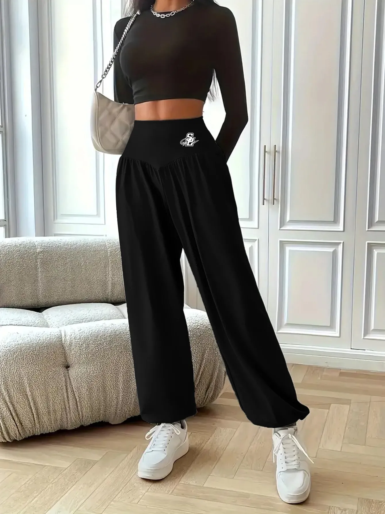 Sunzel High Waist Lantern Pants for Women Tummy Control Yoga Waist Lounge Pants,Elastic Stretch Casual Workout Daily Wear sold by Sunzel product image thumbnail 5