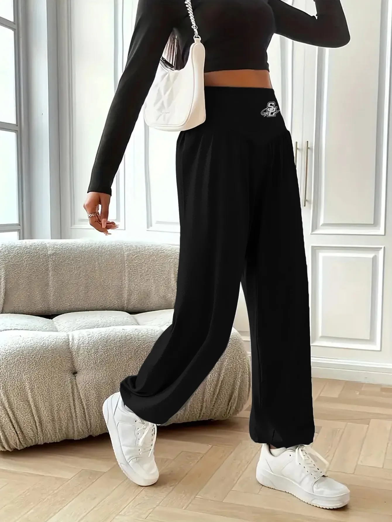 Sunzel High Waist Lantern Pants for Women Tummy Control Yoga Waist Lounge Pants,Elastic Stretch Casual Workout Daily Wear sold by Sunzel product image thumbnail 4