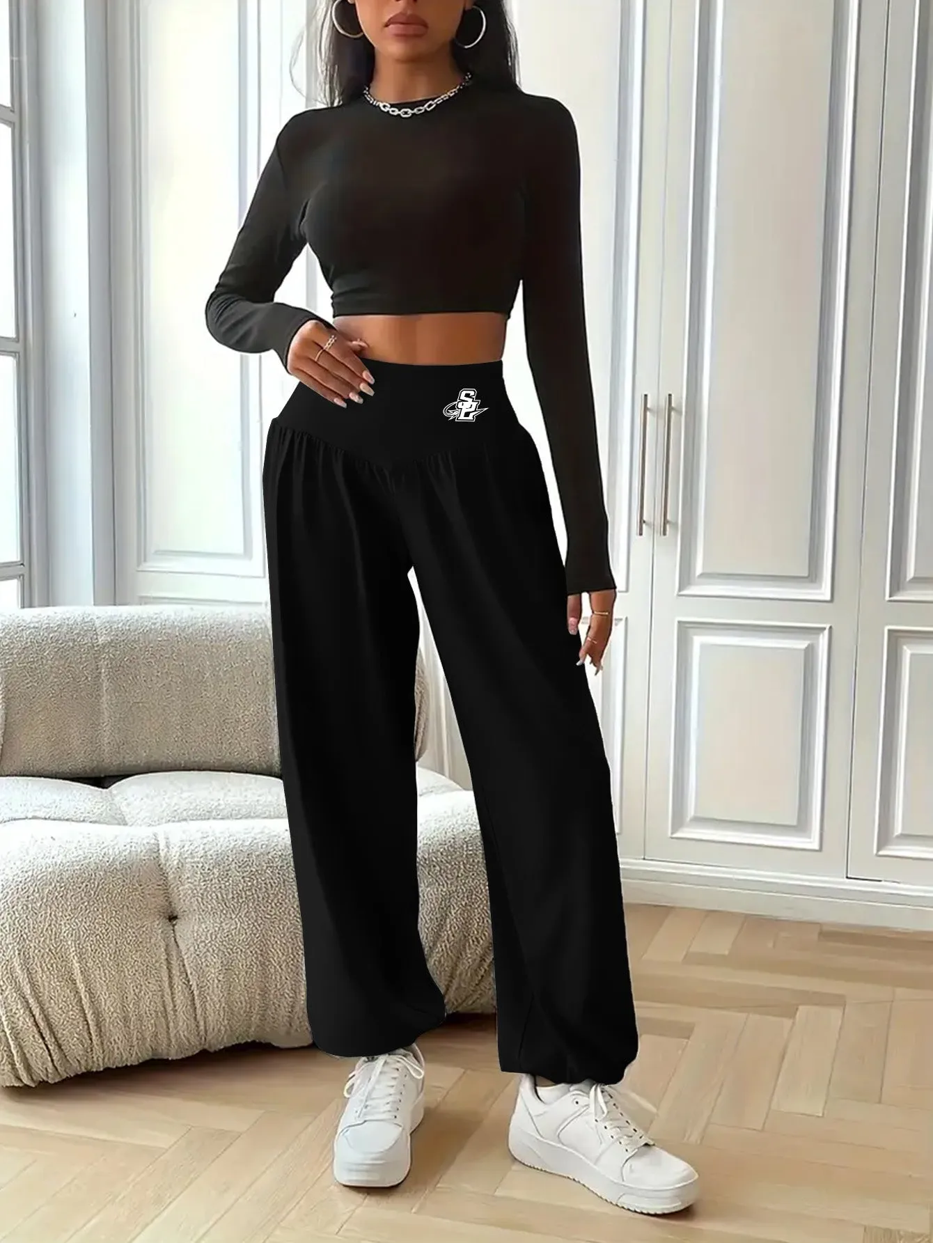 Sunzel High Waist Lantern Pants for Women Tummy Control Yoga Waist Lounge Pants,Elastic Stretch Casual Workout Daily Wear sold by Sunzel product image thumbnail 3