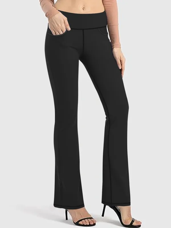 High-Waisted Yoga Bootcut Pants with Side Pocket Stretchy Women's Workout Leggings Comfortable &amp; Flexible for Gym,Running,Yoga Sizes S-5XL sold by Sunzel