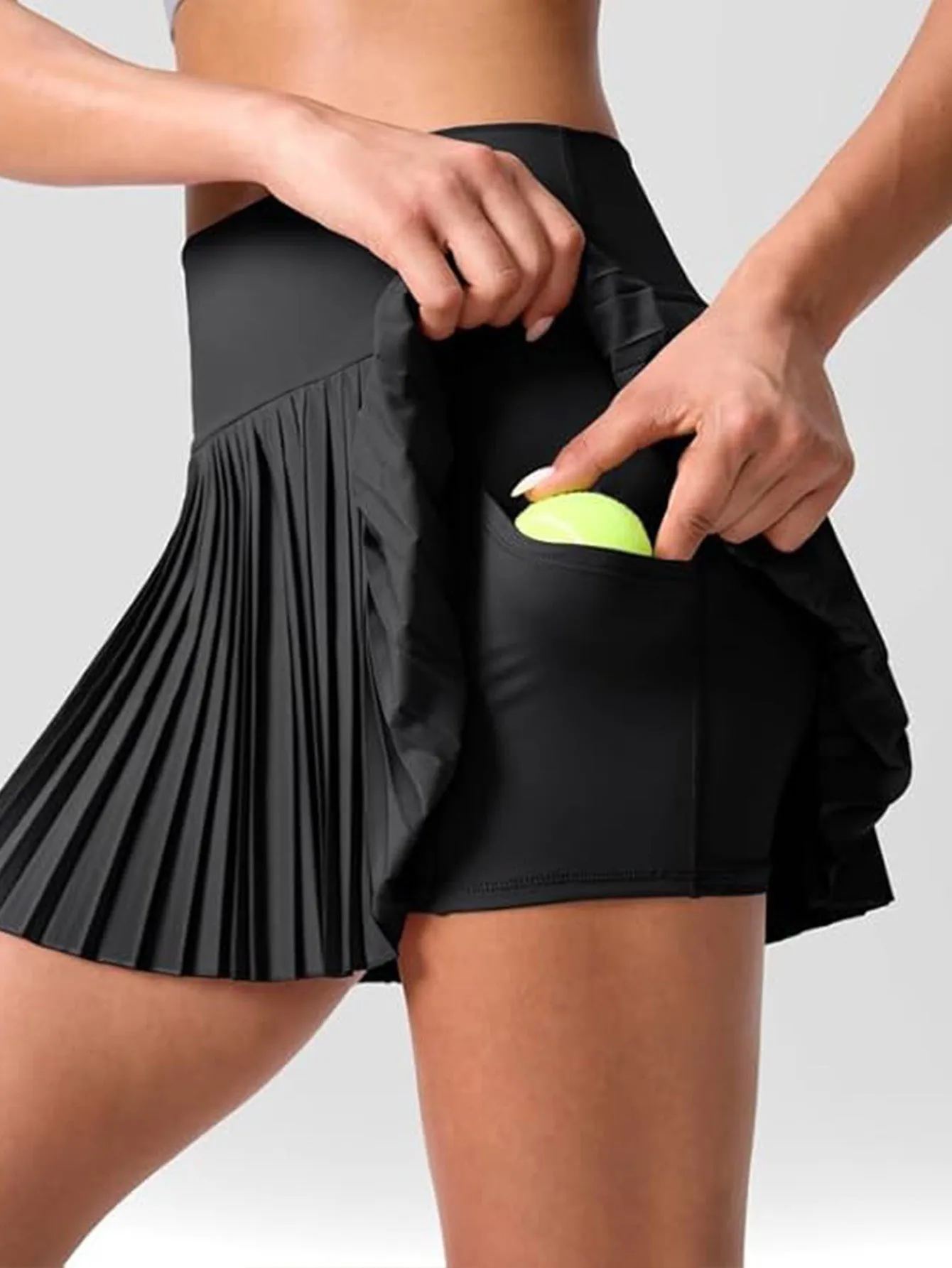 Pleated Tennis Skirt Golf Skorts for Woman Side Pocket Athletic Skirt Moisture-Wicking High Workout Skirt Perfect for Gym Running sold by Sunzel
