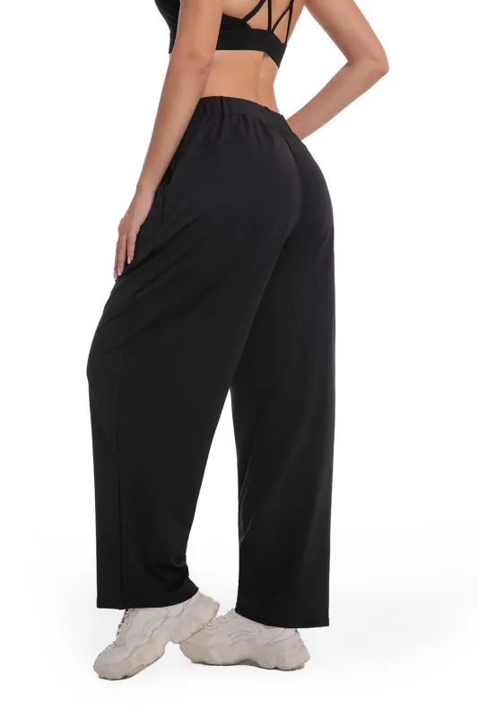 High-Waisted Straight Leg Pants with Pockets for Women Stretch Tummy Control Work Pants Breathable Office to Weekend Casual Comfort Fit sold by Sunzel