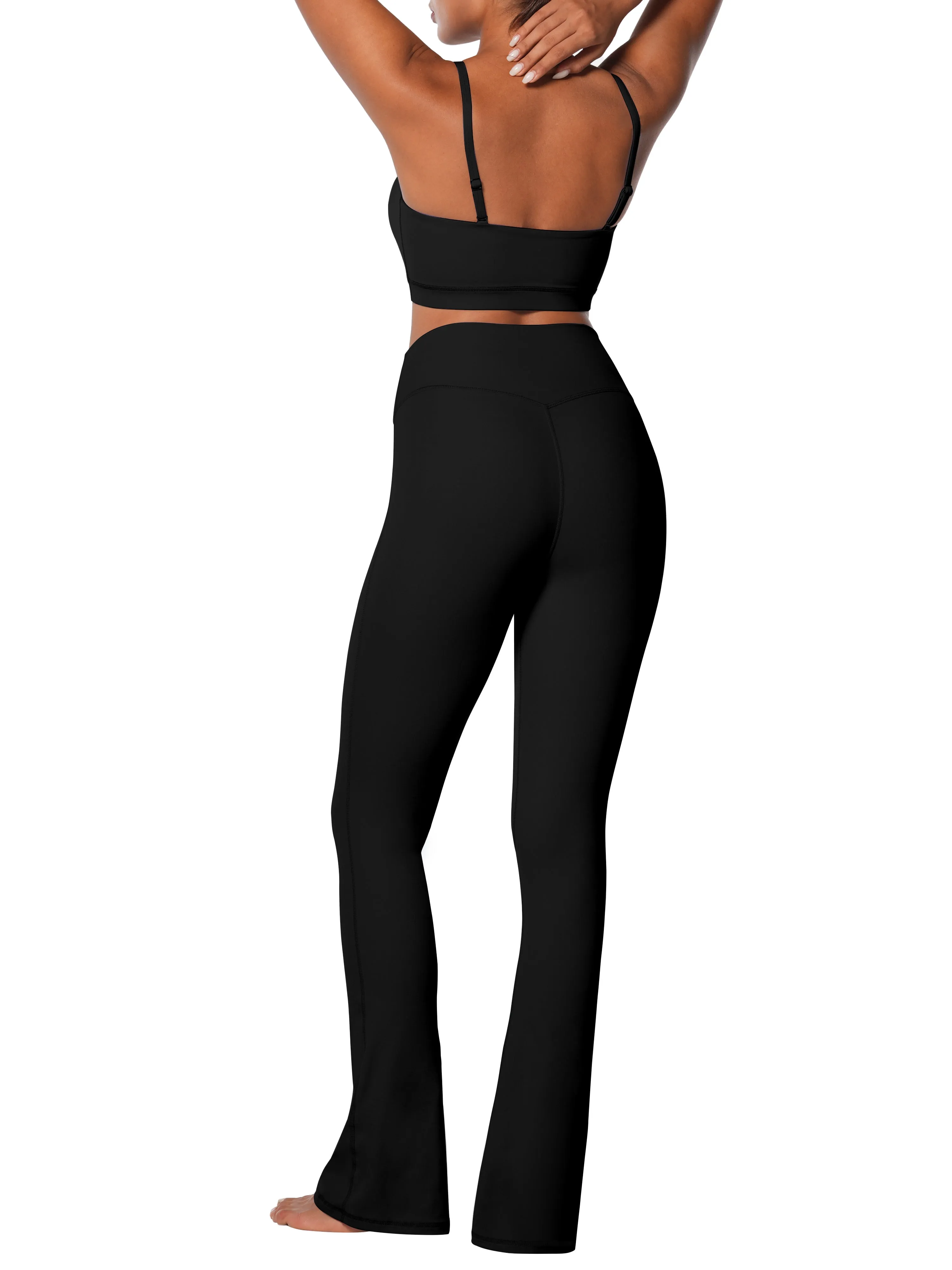 Funidos High-Waisted Yoga Pants Flare Leggings with Tummy Control No Front Seam Workout Fitness sold by Sunzel product image thumbnail 5