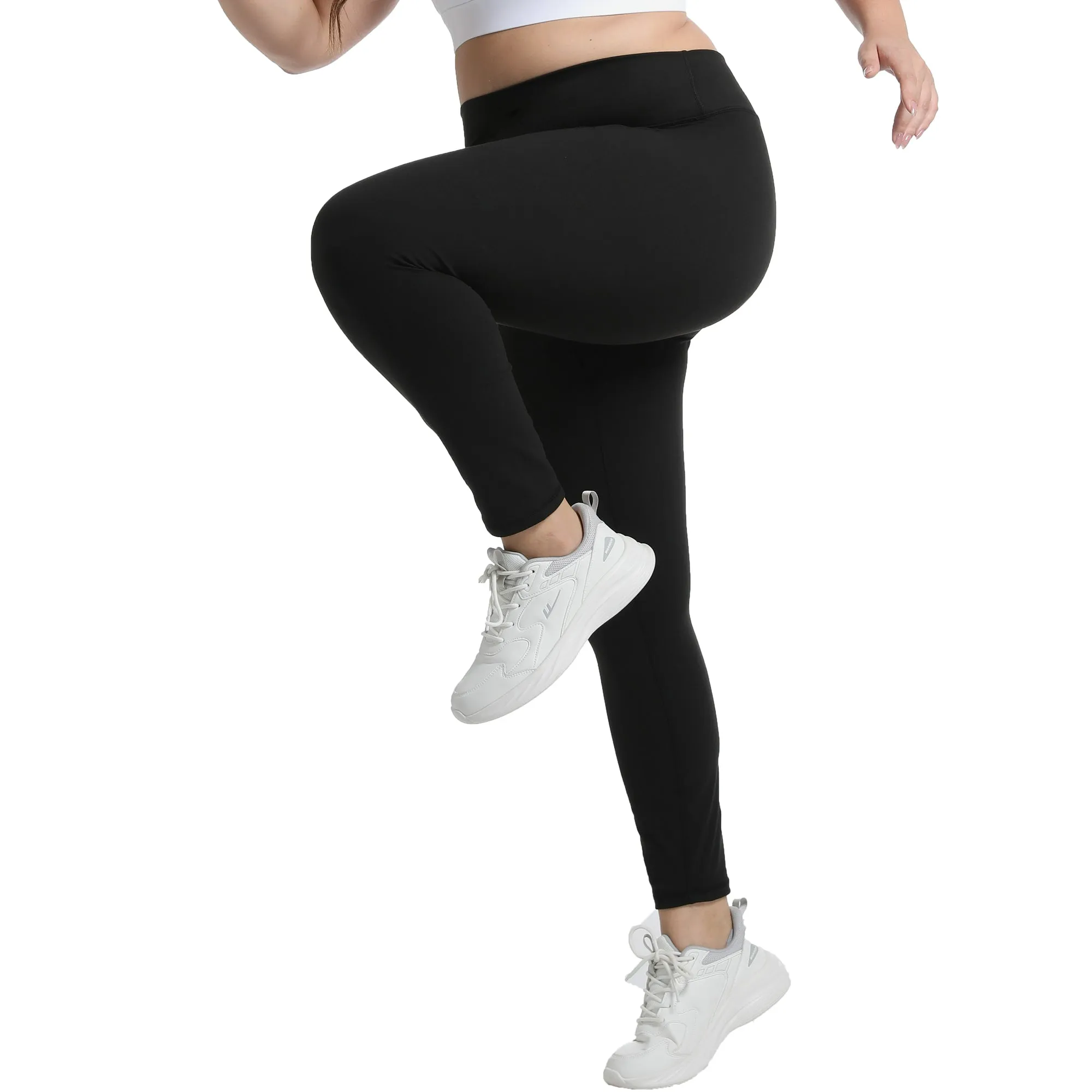 Funidos Plus Size Yoga Pants High Waisted Lounge Leggings Seamless Front Breathable Stretchable Soft Comfy for Women sold by Sunzel product image thumbnail 5