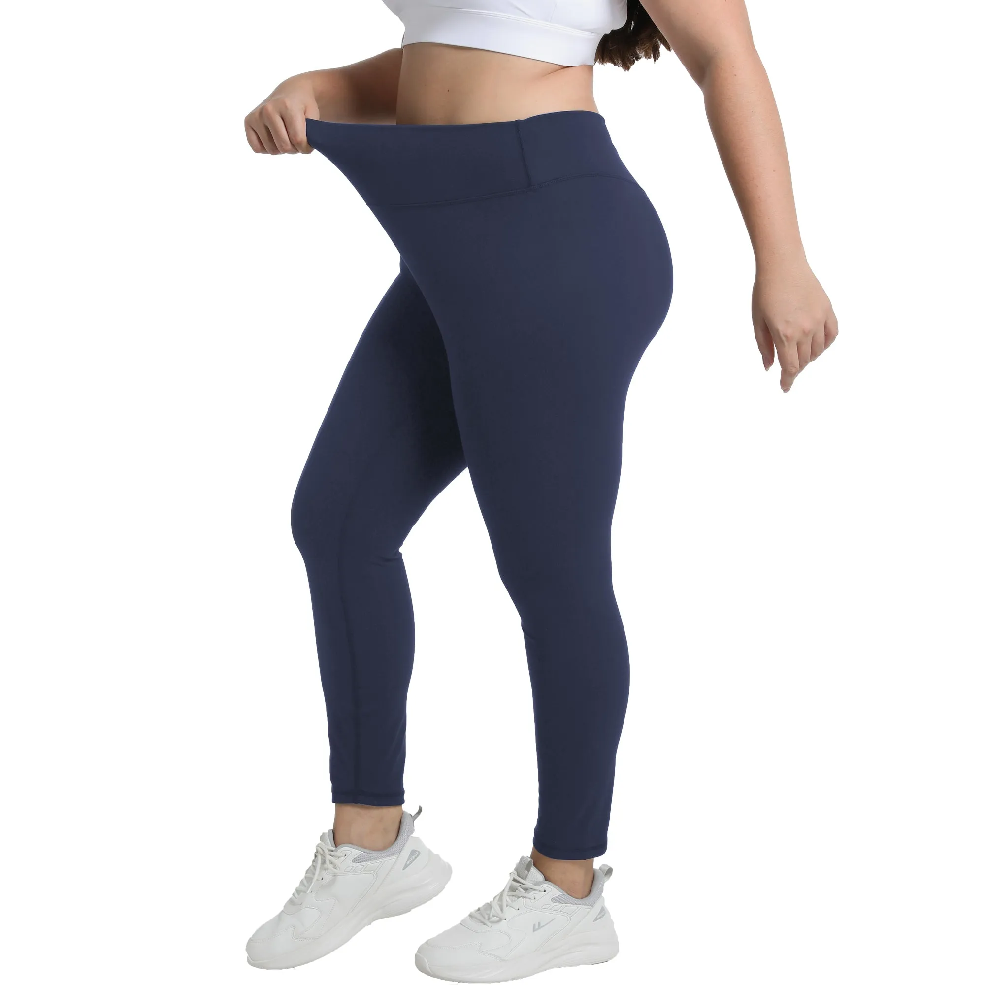 Funidos Plus Size Yoga Pants High Waisted Lounge Leggings Seamless Front Breathable Stretchable Soft Comfy for Women sold by Sunzel product image thumbnail 3