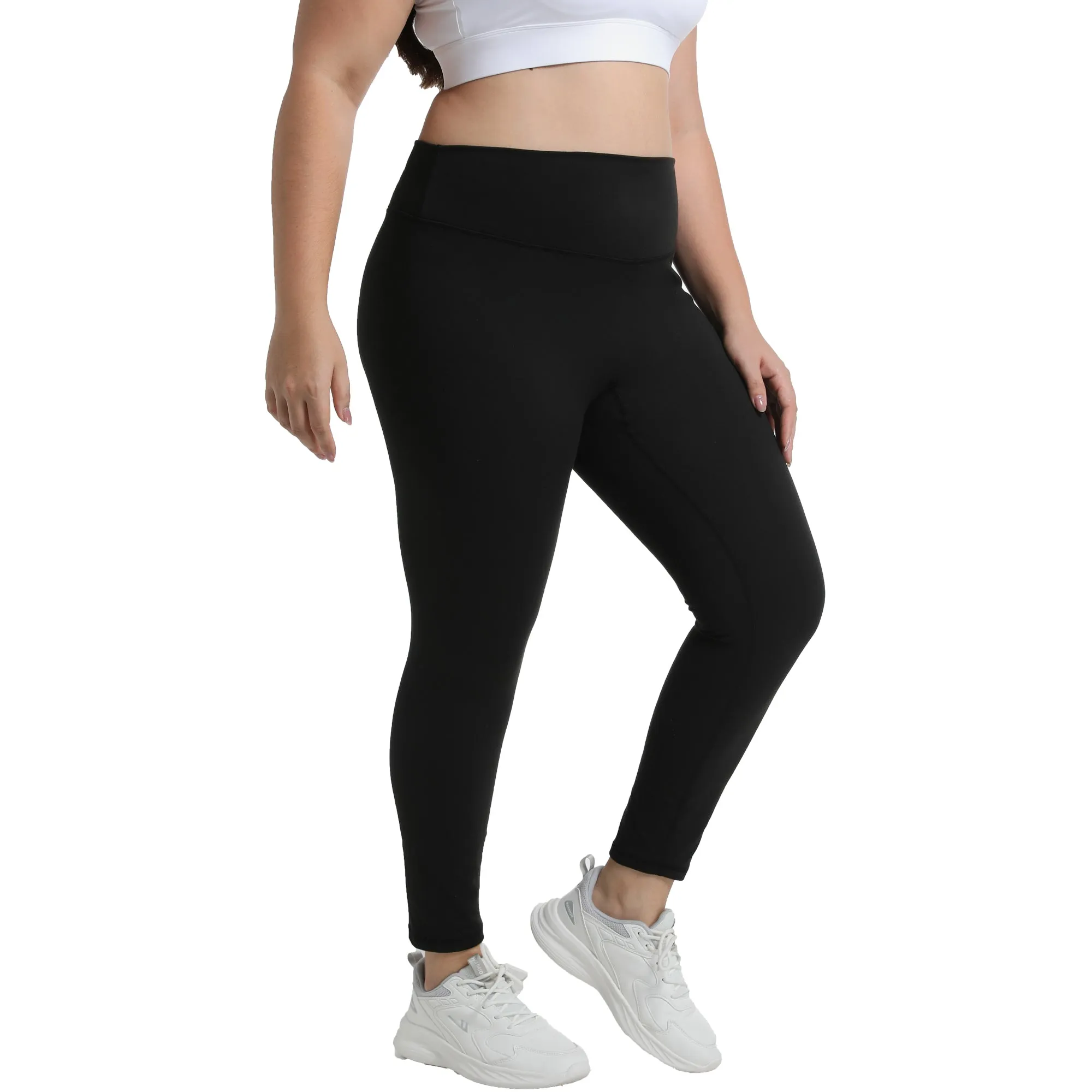 Funidos Plus Size Yoga Pants High Waisted Lounge Leggings Seamless Front Breathable Stretchable Soft Comfy for Women sold by Sunzel product image thumbnail 4