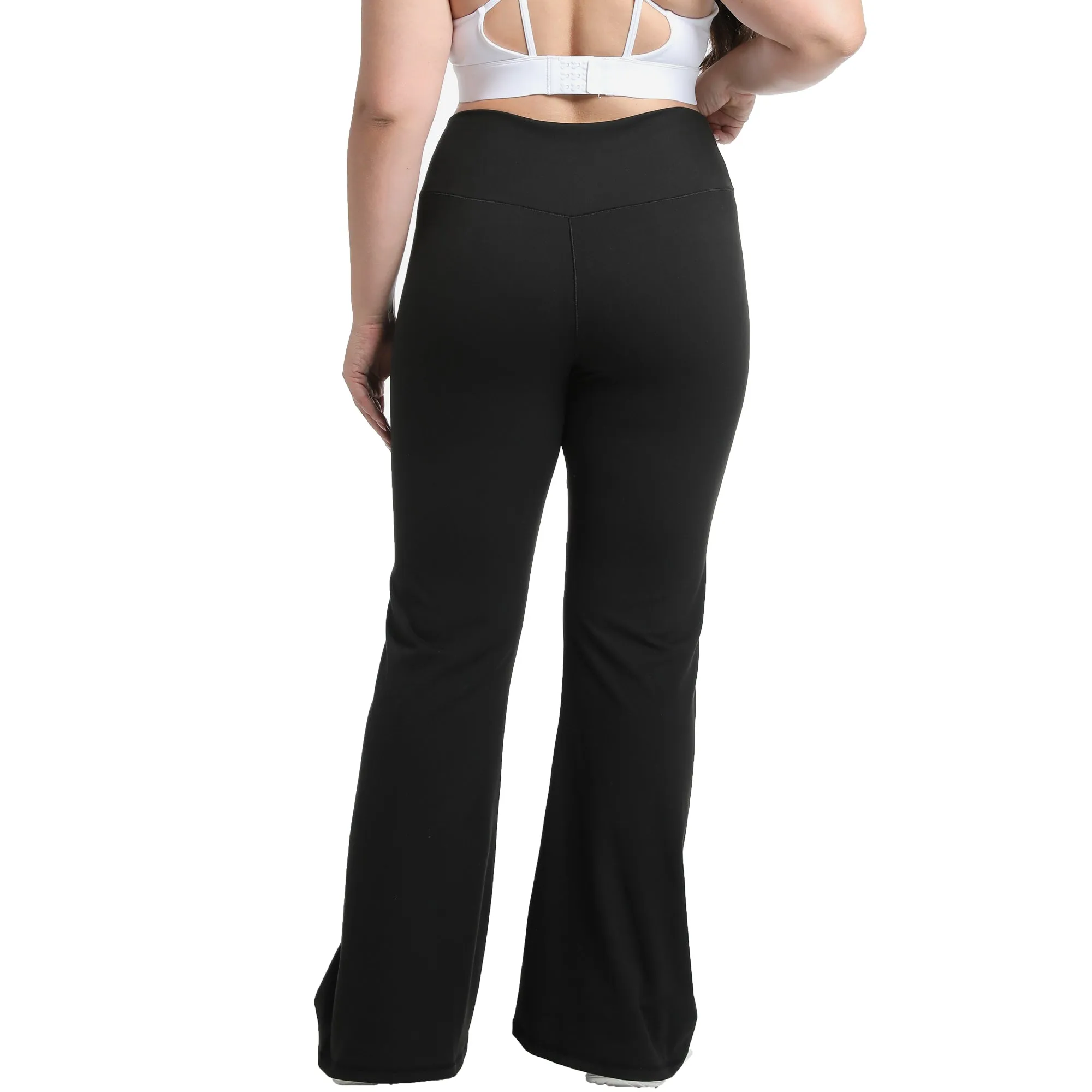 Funidos Plus Size Yoga Flare Pants for Women High V-Waist Tummy Control Pocket Lounge Wide Leg Fitness Athletic Wear sold by Sunzel product image thumbnail 4