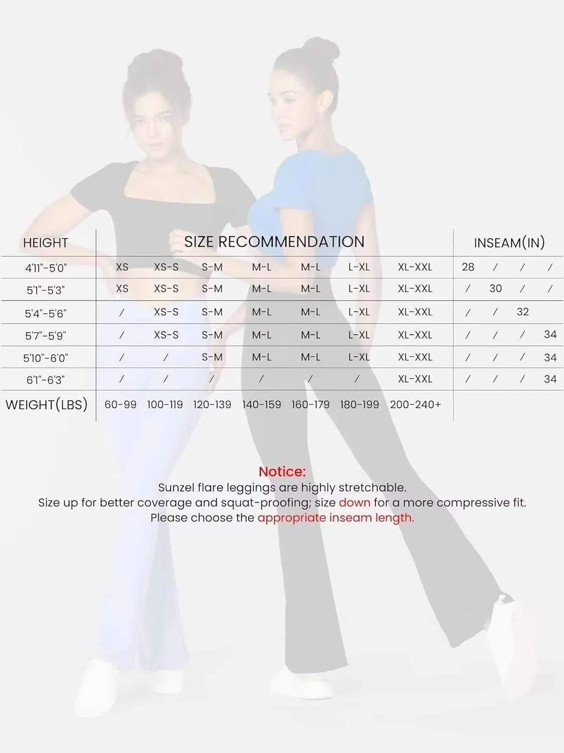 Funidos Women's V-Waist Flare Pants Tummy Control High Elasticity Breathable Comfort Fit Soft Fabric 30 Inch sold by Sunzel product image thumbnail 4