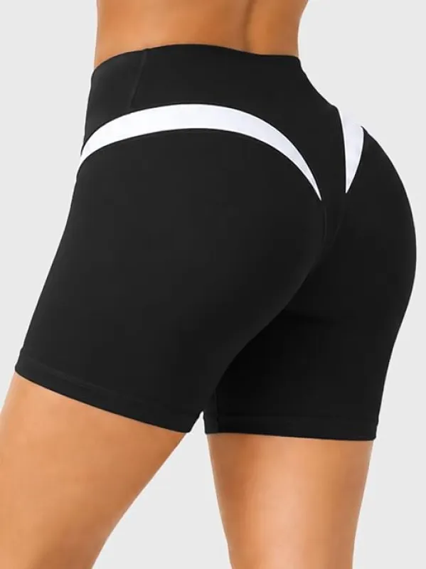 Sunzel No Front Seam Biker Shorts for Women – High Waist Tummy Control Squat Proof Colorblock Design for Yoga Gym & Workout made by Sunzel