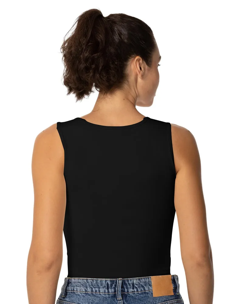 Sunzel Women's Sexy Sleeveless Crop Top Seamless Wide Square Neck Going Out Tops Summer Trendy Workout Yoga Casual Tank Top sold by Sunzel product image thumbnail 3