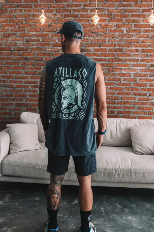 VINTAGE GREEK PRINT TANK sold by Atilla & Co