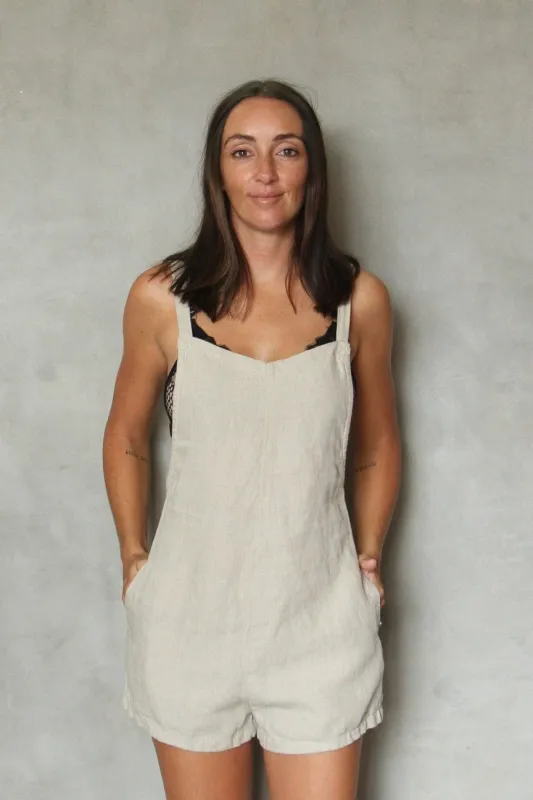 MILOS LINEN PLAYSUIT made by Atilla & Co