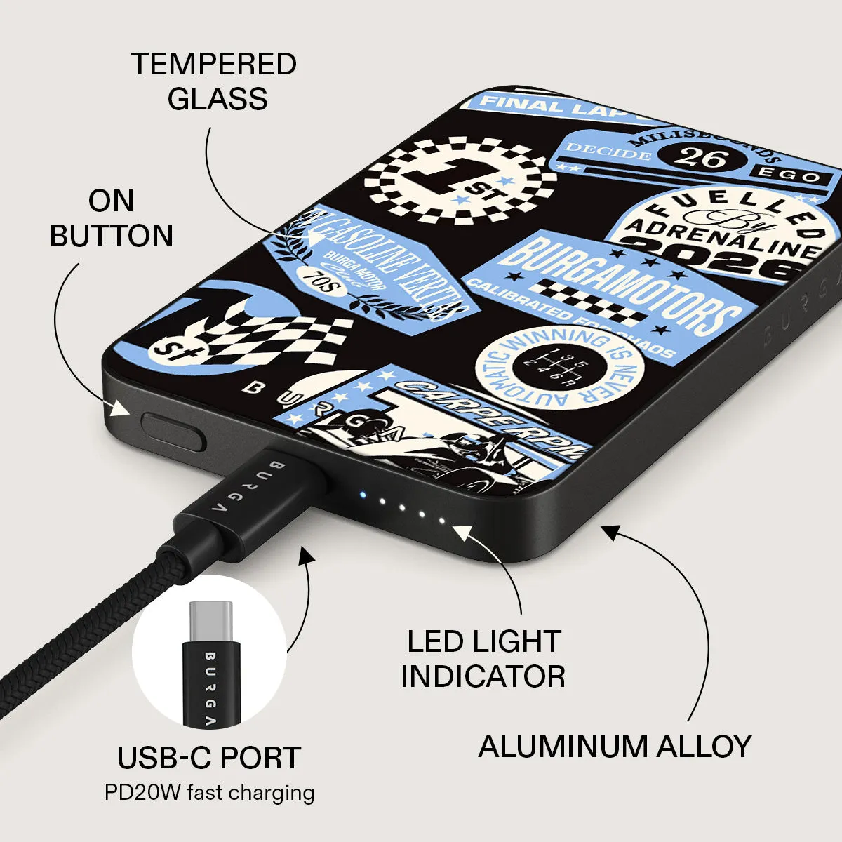 Finish Line - Magnetic Power Bank sold by burga product image thumbnail 5