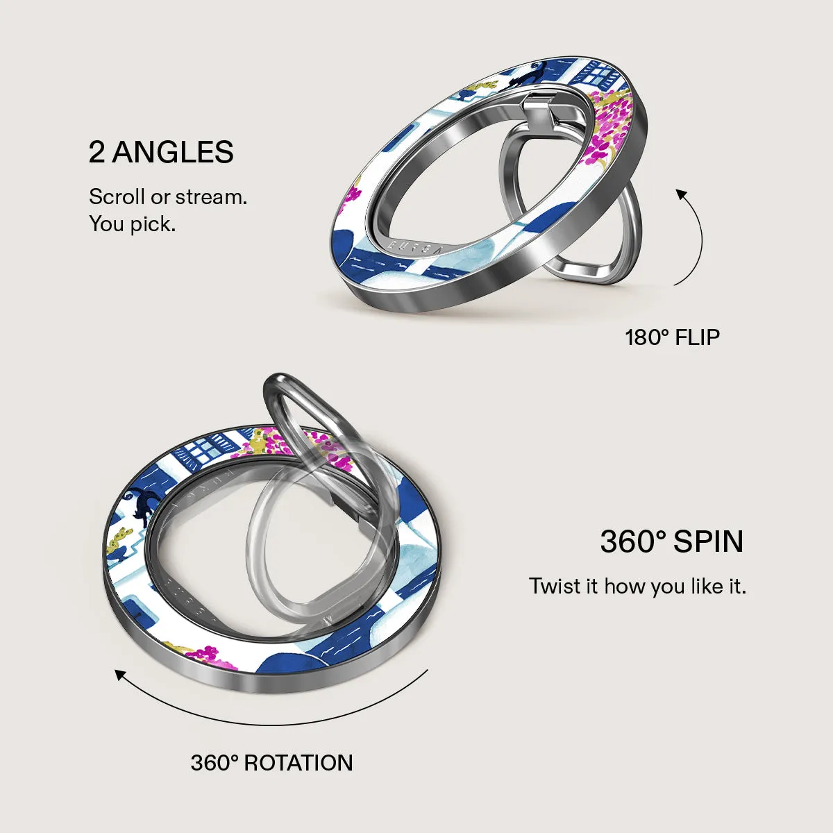 Santorini - Magnetic Ring Holder sold by burga product image thumbnail 3