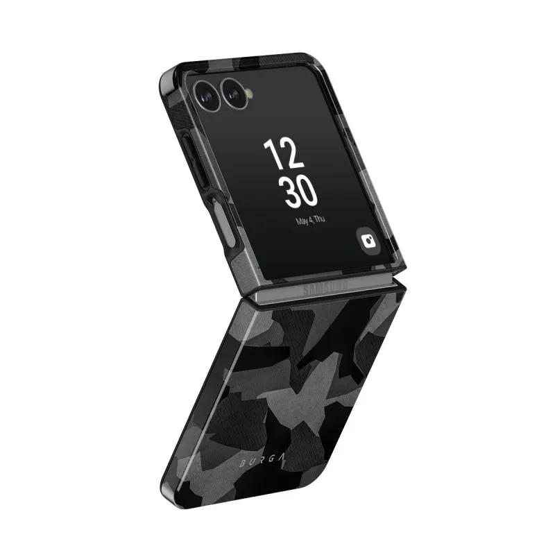 Night Black Camouflage - Samsung Galaxy Z Flip 8 Case made by burga