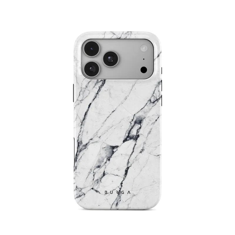 Satin White - Marble iPhone 18 Pro Max Case made by burga