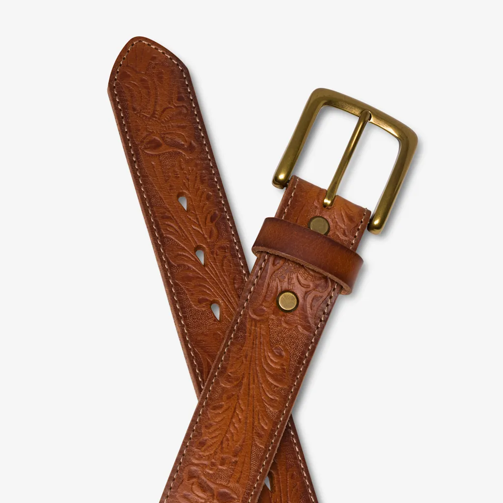 Tooled Leather Belt sold by Line of Trade product image thumbnail 2