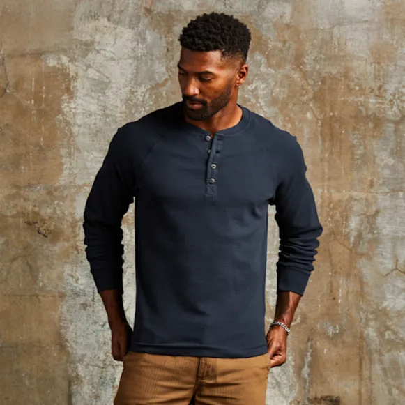 Waffle Henley sold by Line of Trade product image thumbnail 3