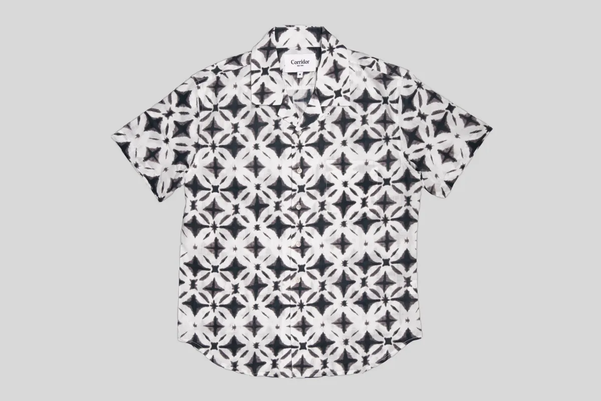 Corridor Organic Tie Dye Geo Print Shirt sold by Norden Goods