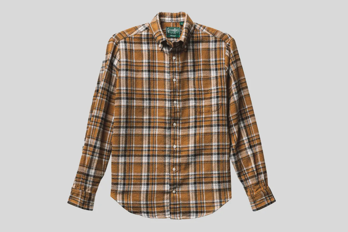 Gitman Vintage Brown Brushed Triple Yarn Shirt sold by Norden Goods