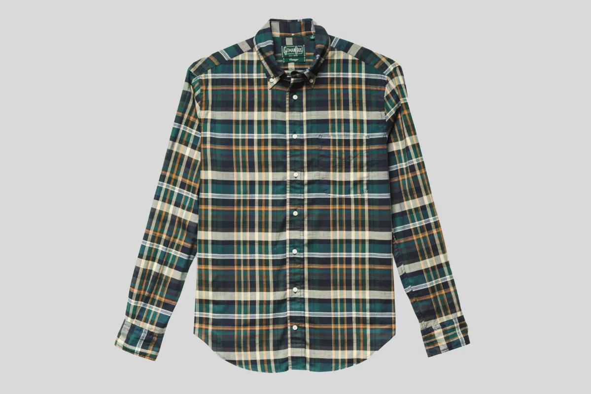 Gitman Vintage Green Archive Madras Shirt sold by Norden Goods