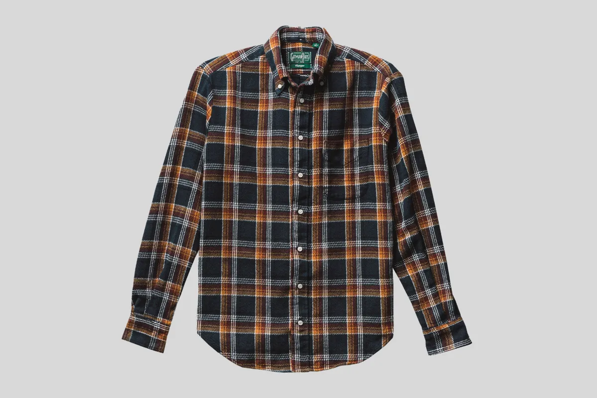 Gitman Vintage Navy Brushed Triple Yarn Shirt sold by Norden Goods