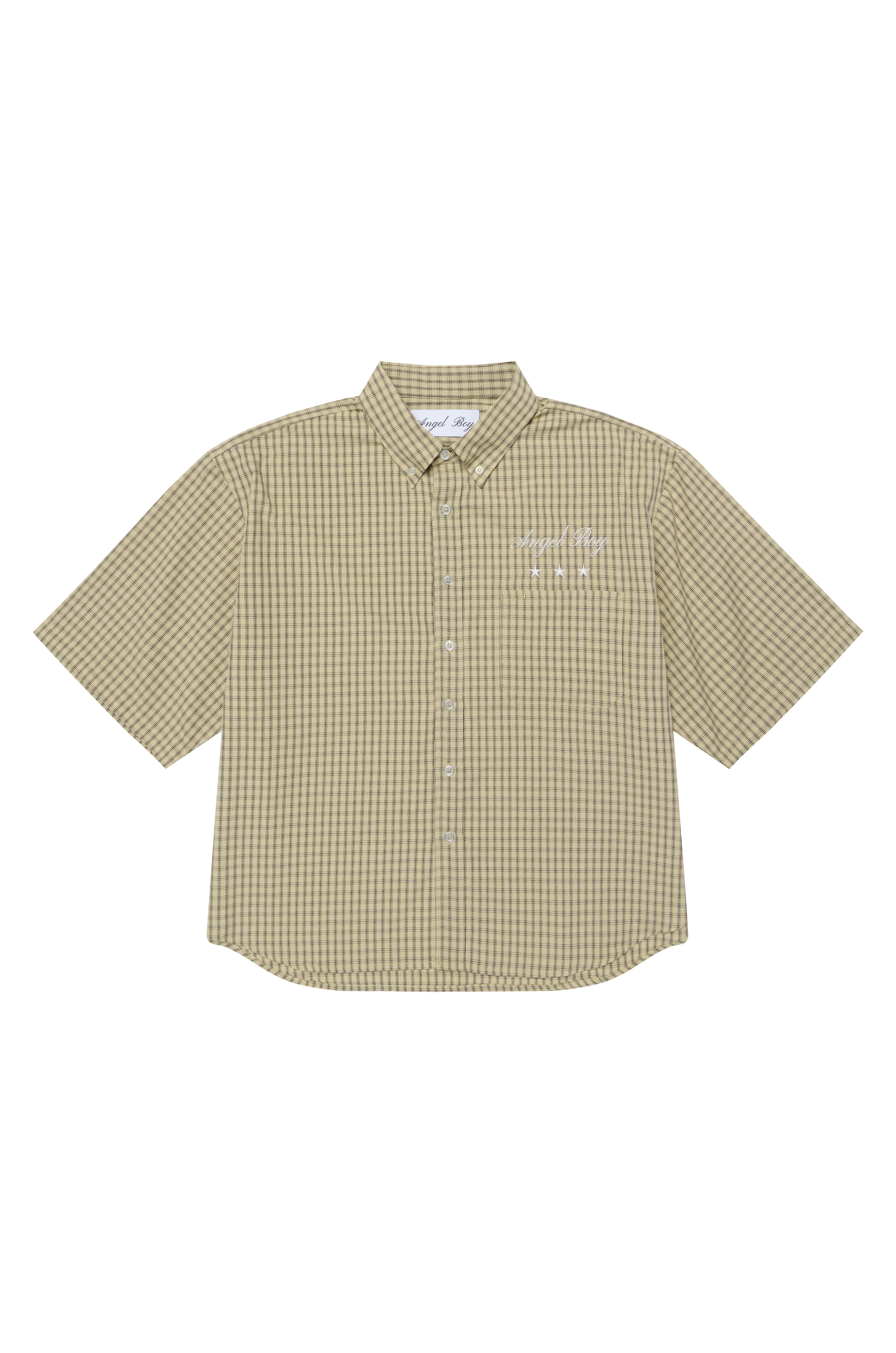 Angel Boy Beige Checkered Shirt sold by Angel Boy