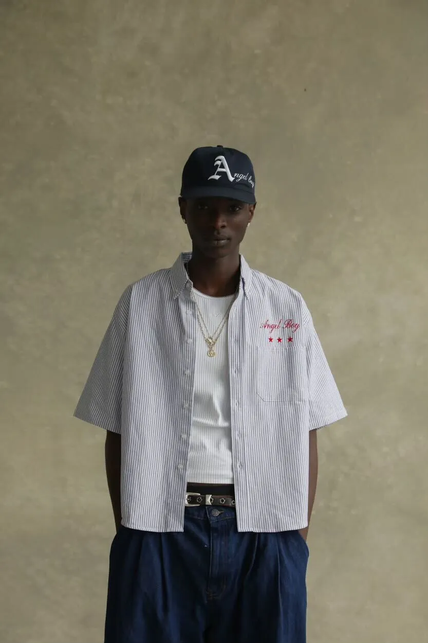 Angel Boy Blue Pinstripe Shirt sold by Angel Boy product image thumbnail 4
