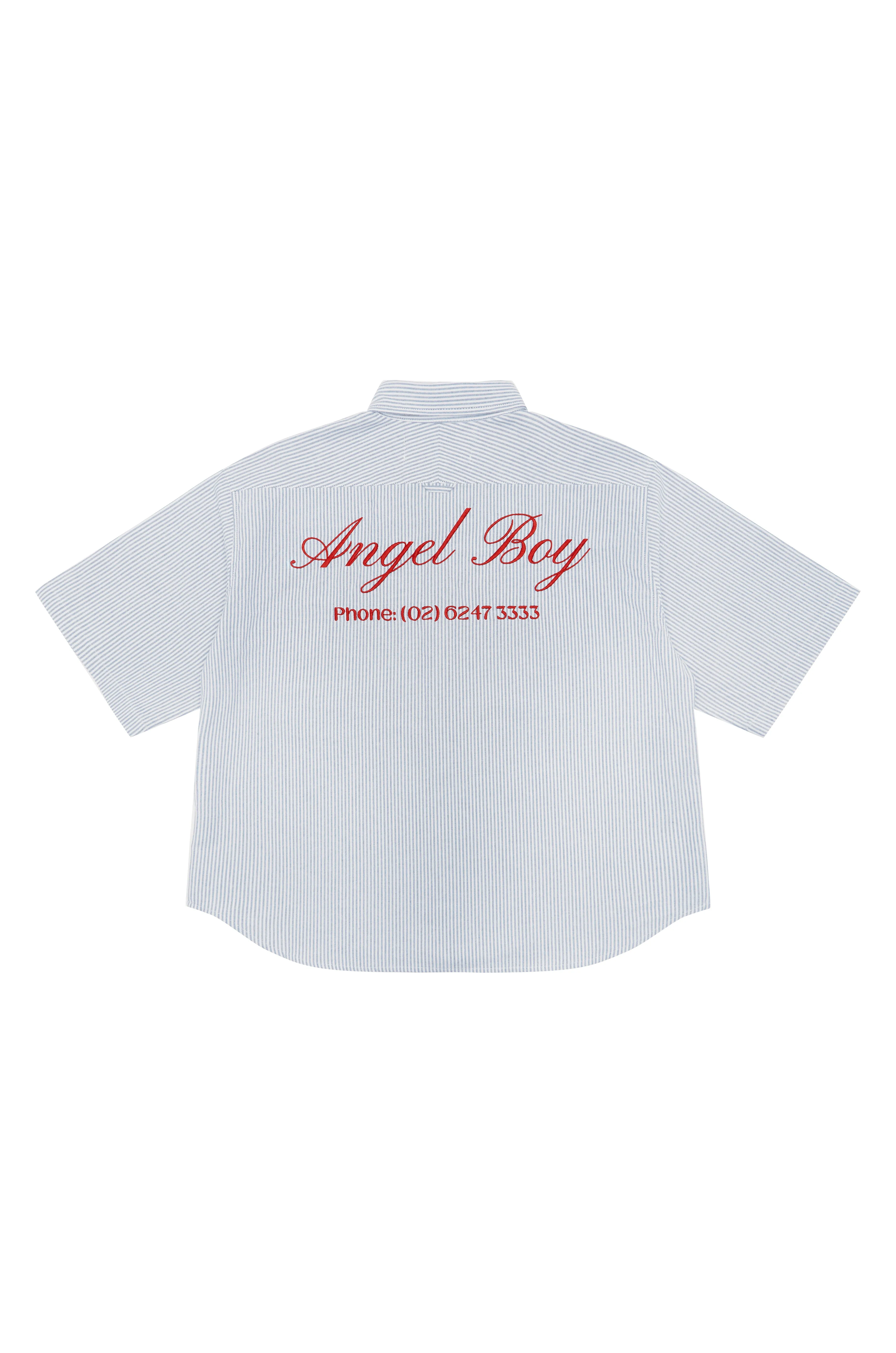 Angel Boy Blue Pinstripe Shirt sold by Angel Boy product image thumbnail 3