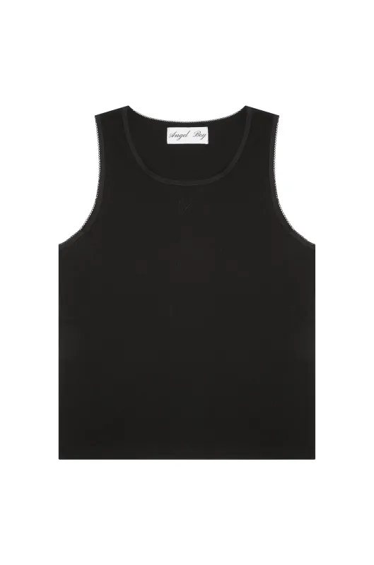 Signature Black Singlet sold by Angel Boy