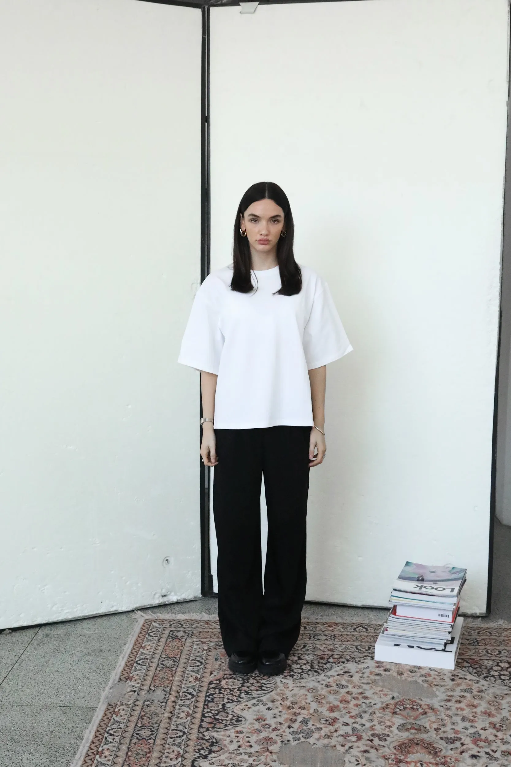 Signature White Box Tee - Black sold by Angel Boy product image thumbnail 2