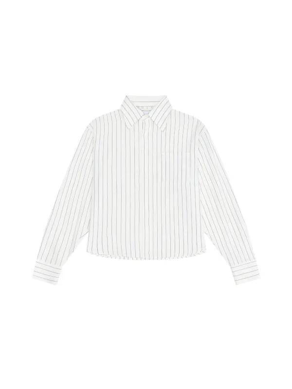 White Pinstriped Long Sleeve Shirt sold by Angel Boy