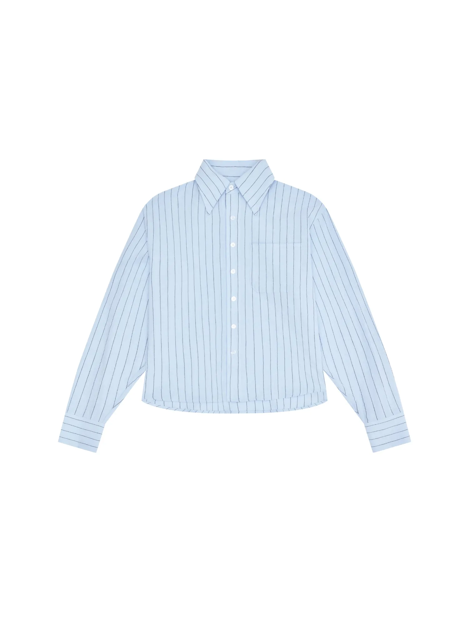 Blue Pinstriped Long Sleeve Shirt sold by Angel Boy