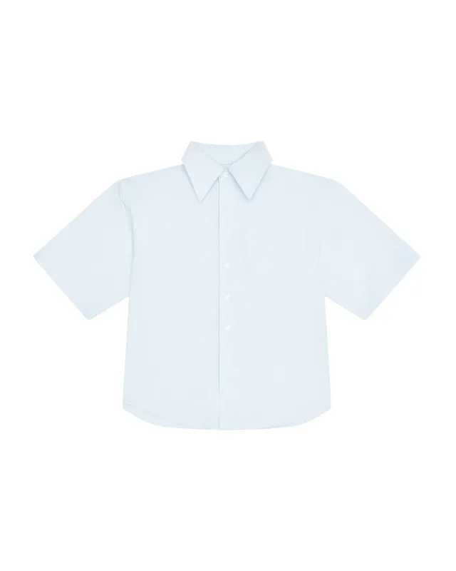 Blue Short Sleeve Button Up sold by Angel Boy