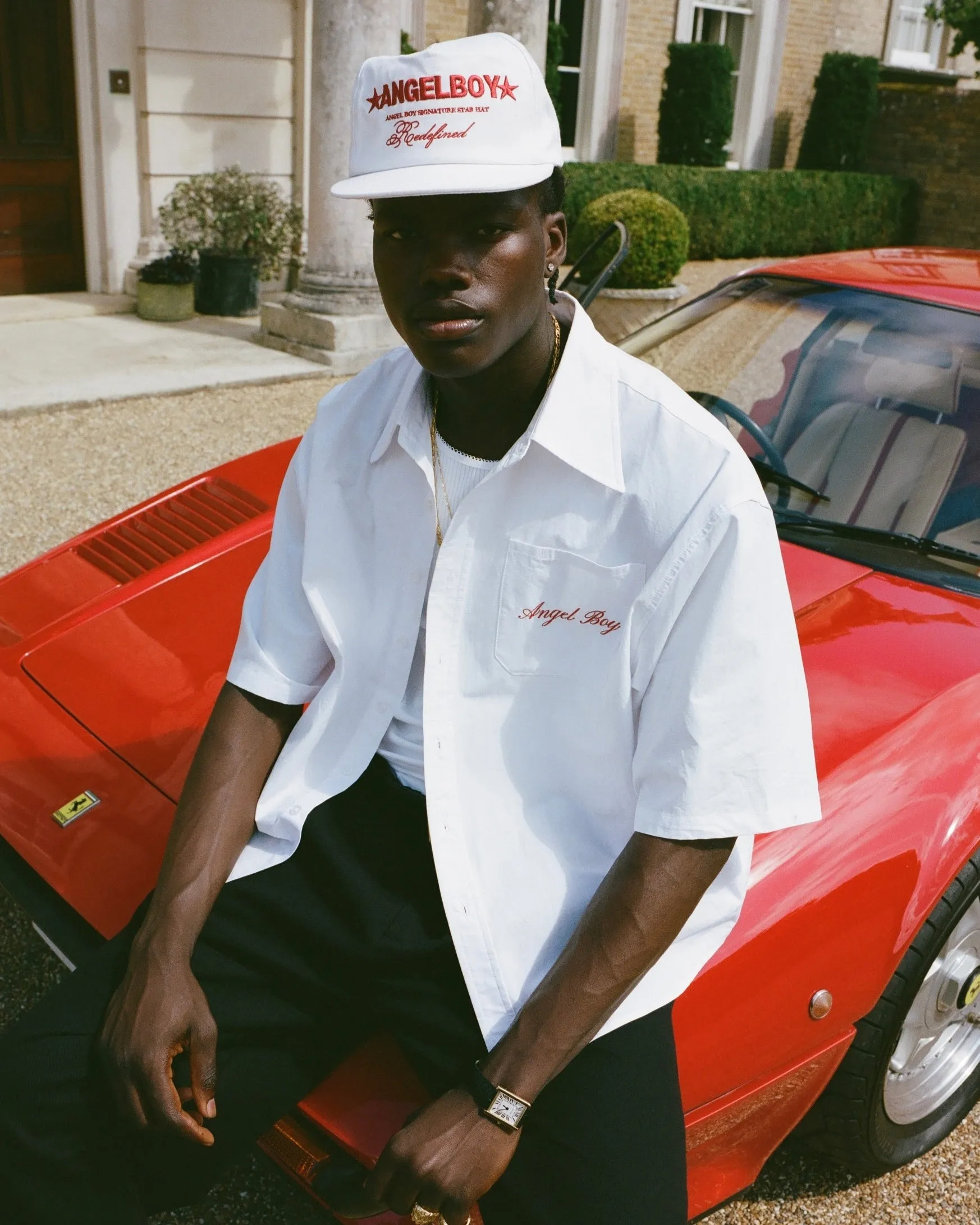 White Short Sleeve Button Up sold by Angel Boy product image thumbnail 5